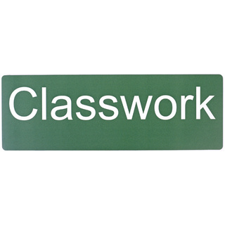 Магнитная карточка "Classwork" (фон зелёный)